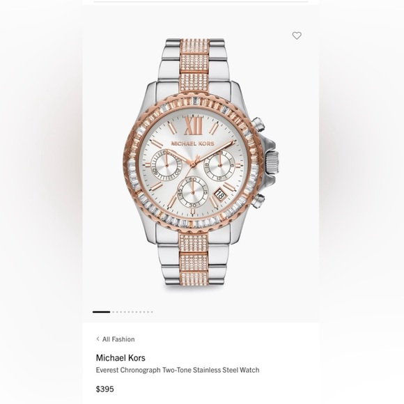 NWT Michael Kors Oversized Everest Pavé Two-Tone Watch - Picture 2 of 5